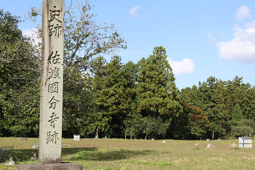 奈良時代に建てられた「佐渡国分寺」跡地。