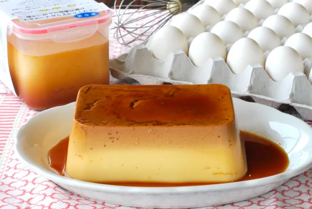 ドドーンと総重量1kg?! 老舗割烹がつくる巨大な「横渡家のプリン」/阿賀野市