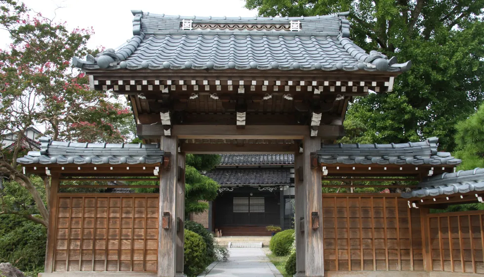 日蓮宗の寺院、山号は法教山。