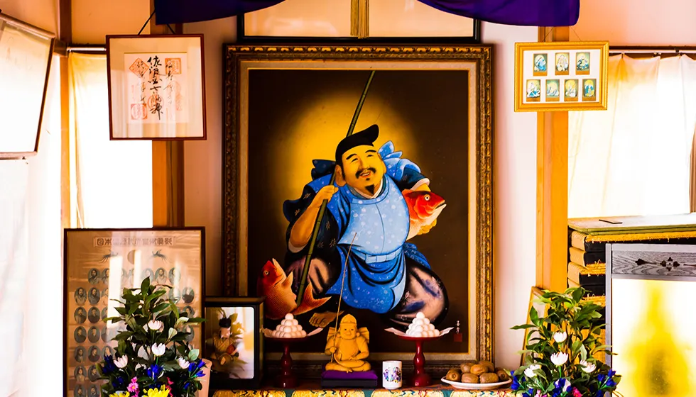 「佐渡七福神巡礼コース」でもあり、倉崎恵比須天を祀っています。