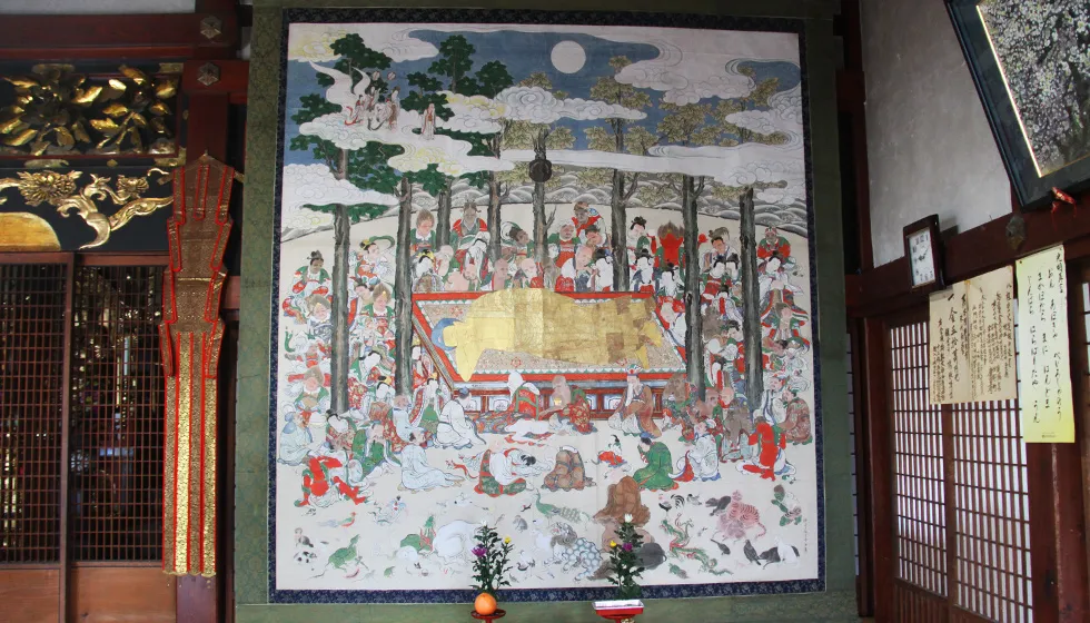 寺宝・弘法大師筆「両界曼荼羅」。