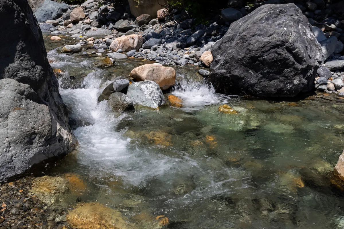 クリアな水です