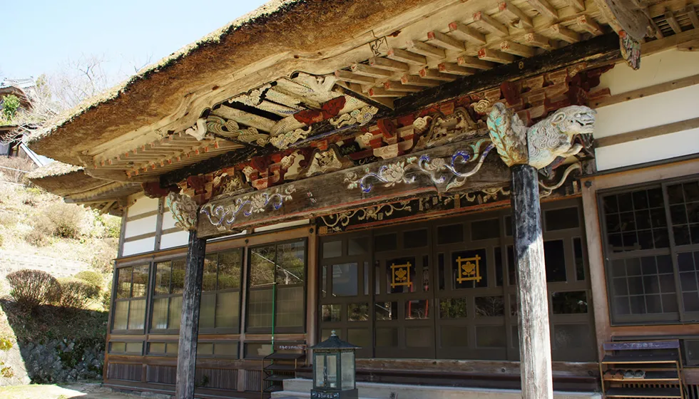 日蓮宗の霊跡寺院、山号は妙法華山。