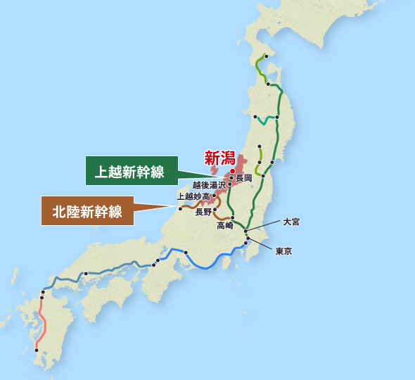 新幹線路線図